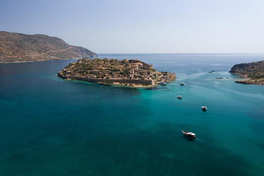 Agios Nikolaos: Golden Hour Sailboat Tour with Wine & Snacks - Spinalonga from the water: seeing the fortress with the right perspective