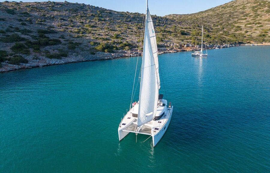 Agios Nikolaos: Private Catamaran Cruise with Meal & Drinks - Mirabello Gulf cruising and Spinalonga from the sea