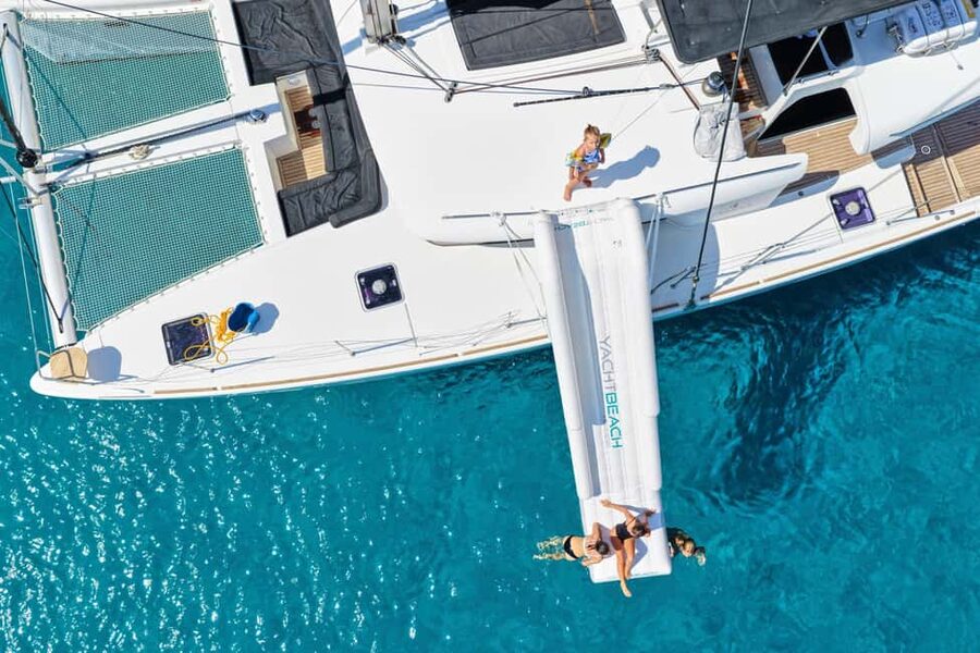 Agios Nikolaos: Spinalonga AM Catamaran Cruise with Lunch - Mirabello Bay Water Time: Snorkeling, Fishing, SUP, and Inflatables