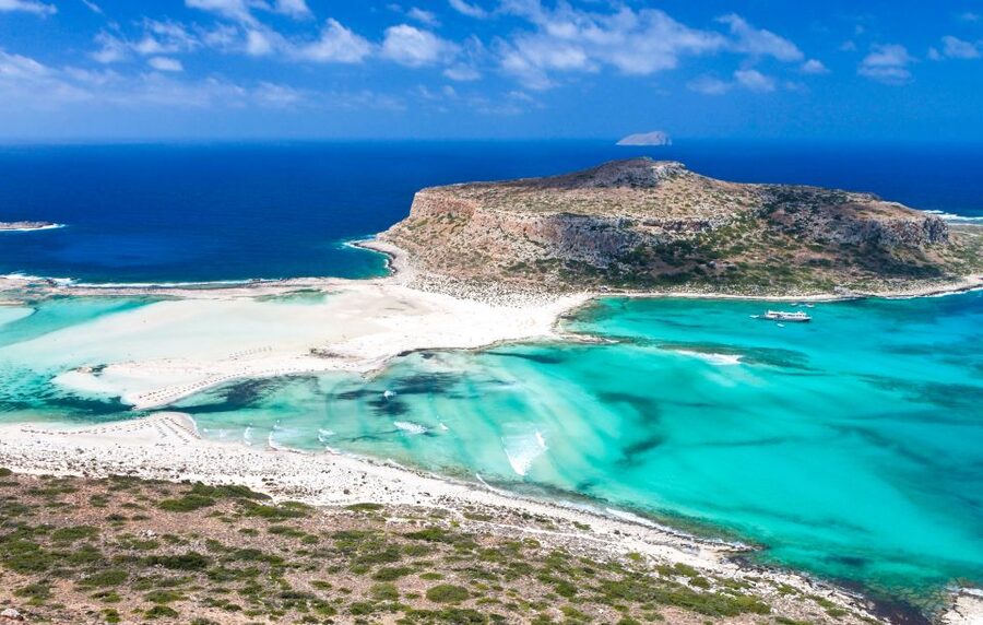 Chania Areas/Kalyves:Gramvousa Island & Balos,Boat Tkt Extra - Balos Lagoon: swimming in clear water, with real rules about the shore