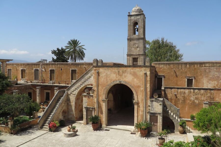 Chania Highlights:Venizelos, Stavros, Agia Triada & Marathi - Agia Triada Monastery (Tzagaroli): Frescoes, Museum Time, and Optional Wine-Oil