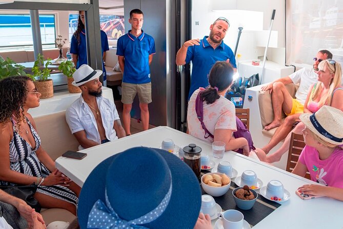 Chania: Morning Catamaran Cruise with Premium Lunch & Drinks - The first stretch of the cruise: snacks, coffee, and a real safety briefing