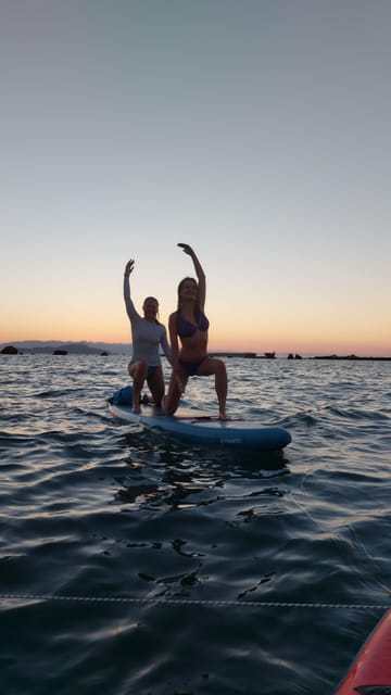 Chania: Morning or Sunset Stand-up Paddleboard Pilates - Small group coaching with Dimitra: how you get better fast
