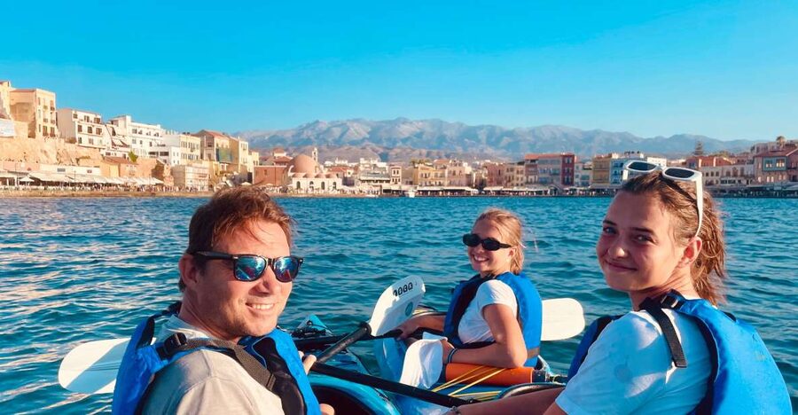 Chania: Morning Sea Kayak Tour Along the Coastline - Entering the Old Venetian Harbour and passing the lighthouse