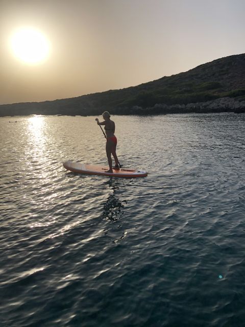 Chania: Stand-up Paddleboard Coastal Sunset Experience - Lazareta island stop and the story behind the coast
