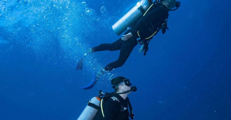 Chania:Try Scuba Diving 2shore dives(Receive Certification) - The Kalyves classroom and gear stage that sets you up to succeed