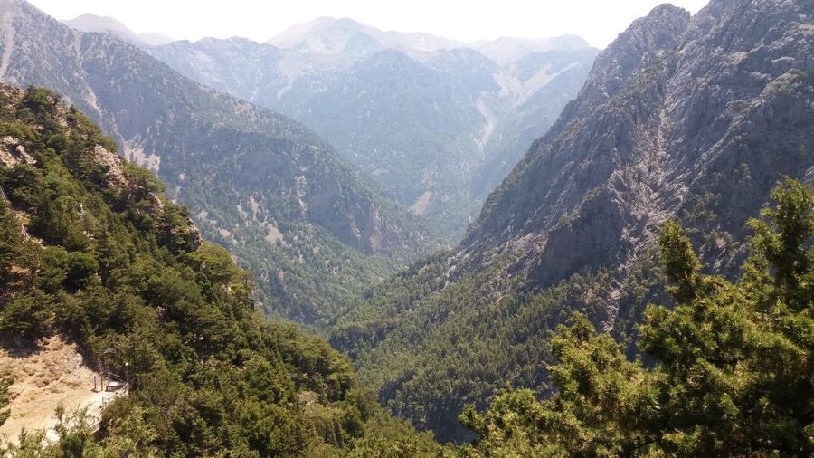 Chania: White Mountains Safari Tour with Lunch and Tastings - Lunch at the Samaria Gorge entrance with views toward Pachnes