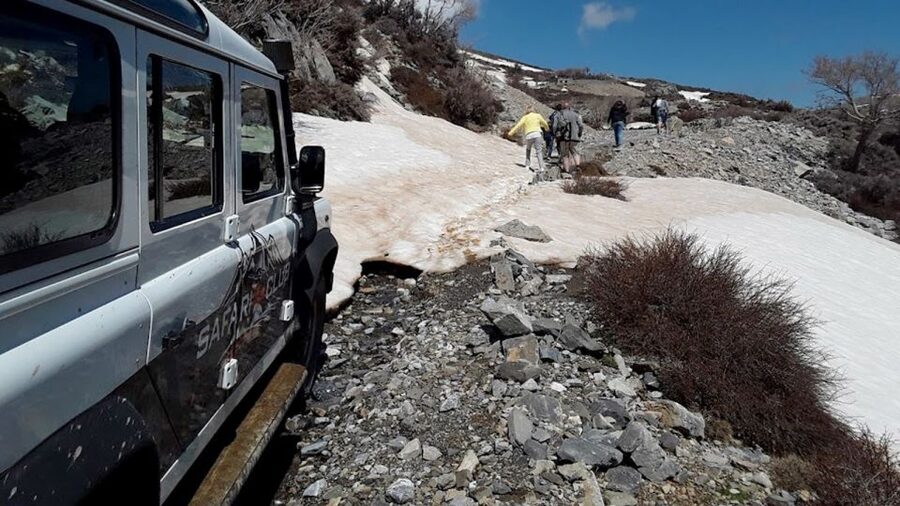 Crete: Land Rover Safari Nida Route - Livadi Plateau Views: Orchards, Wild Herbs, and Goats on the Way