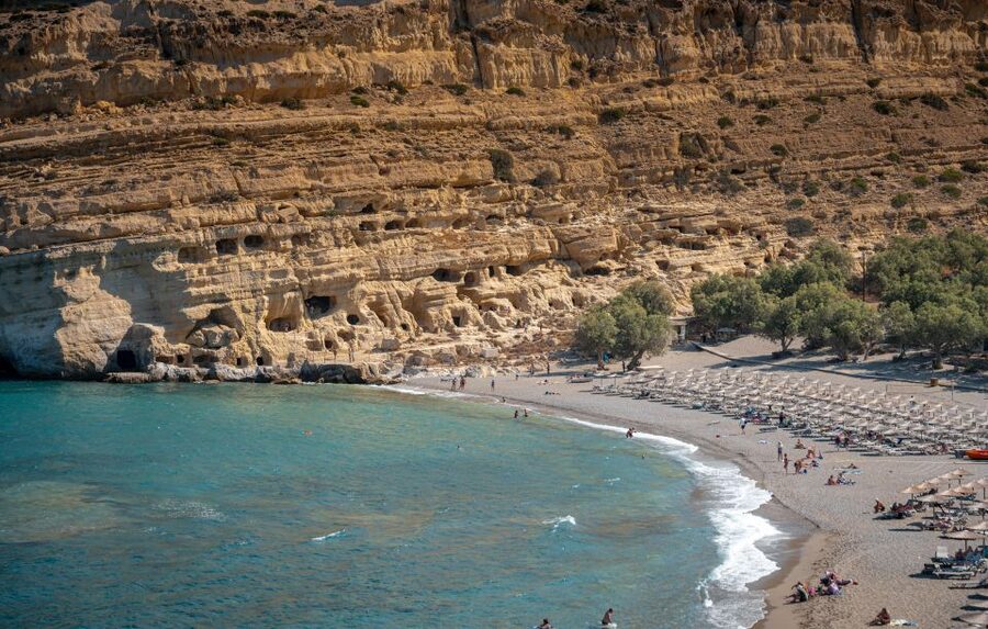 Crete: Matala Hippie Caves - Matala Hippie Caves, where myths, Romans, and hippies overlap
