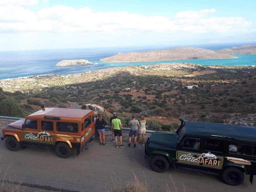 Crete: Milatos Cave Amazonas Zoo Park Jeep Safari Tour - Elounda: Lunch, Wine, Swimming, and Raking in the Relaxation