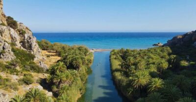 Preveli Tropical Beach and Palm Forest