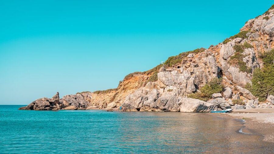 Crete: Preveli Tropical Beach and Palm Forest - Palm Forest walk: Theophrastus palms and tropical flowers