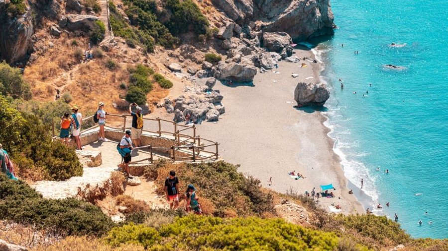 Crete: Preveli Tropical Beach and Palm Forest - Grand River hike and the gorge cliffs, with an option to go farther