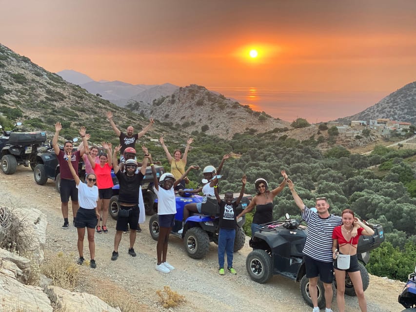 Crete: Sunset or Morning Quad with Local Products Tasting - Achlada: the abandoned village stop that adds meaning