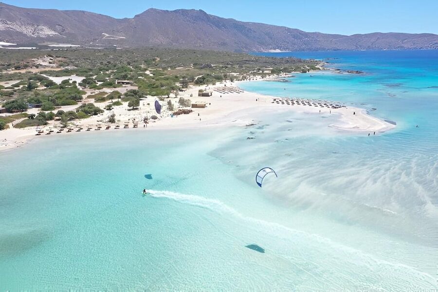 Elafonissi: Private Beach Day Trip with SUP - Pink sand, dunes, and the lagoon you can actually walk