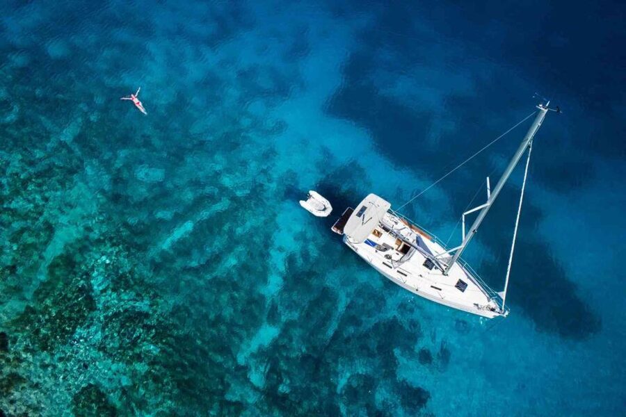 From Chania: Fully Private Sailing Cruise with Meal & Drinks - Ai Giannis Beach by the white chapel, photos and a pebbled swim