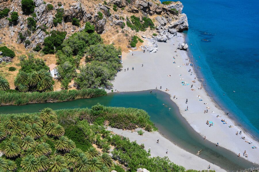 From Chania & Rethymno: Kourtaliotiko, Preveli & Damnoni - Kourtaliotiko Gorge: waterfalls, towering cliffs, and one hour that goes fast