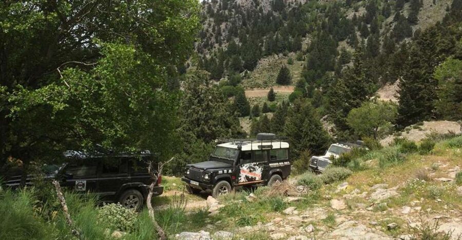 From Chania: White Mountains Land Rover Safari - The drive in through orchards and rural villages
