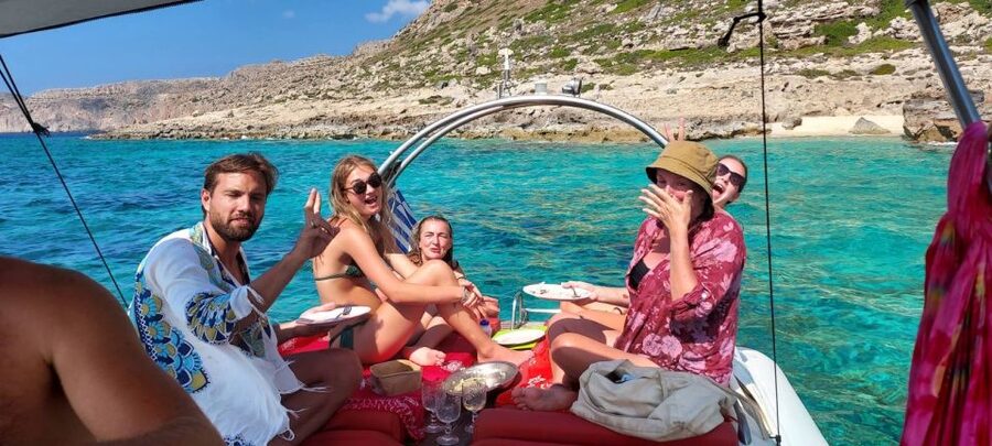 From Kissamos Port: Balos and Gramvousa Private RIB Cruise - Skipper style and real wave handling: comfort is part of the value