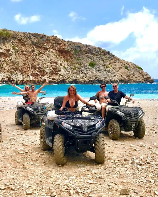 From Platanias: Quad safari with Hotel transfer - ATV setup: 4x4 CFMoto 450, helmets, and the test ride