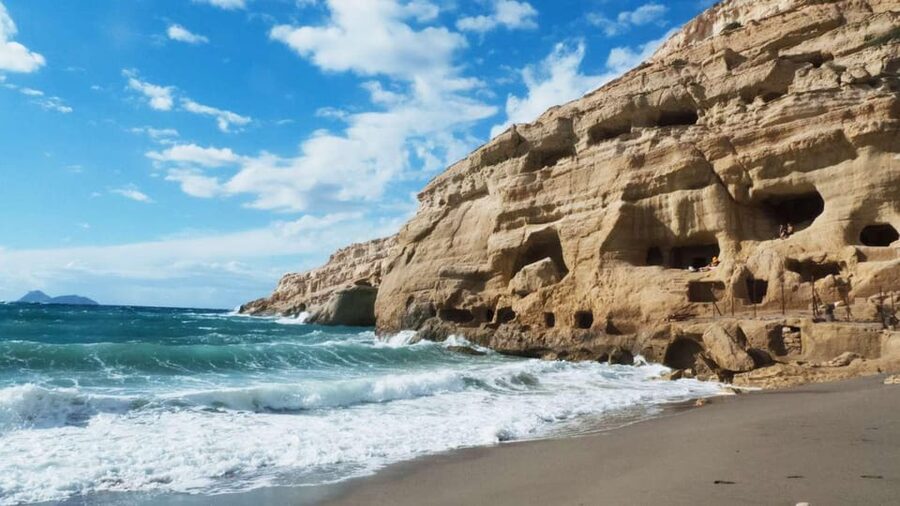 From Rethymno: Day trip to MATALA - AG.GALINI - SPILI - Bus comfort and driver language: what you get on the road