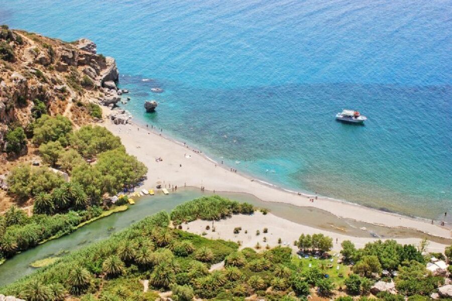 From Rethymno: Preveli Palm Beach and Kourtaliotiko Day Trip - What happens at Damnoni: coffee, shopping, and where lunch actually fits