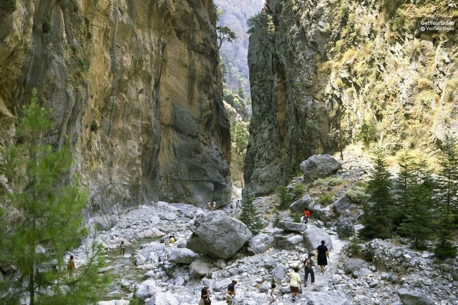 From Rethymno: Samaria Gorge Full-Day Trek, Pickup & Guide - Entering Samaria Gorge: 18 km of rocky downhill that demands real shoes
