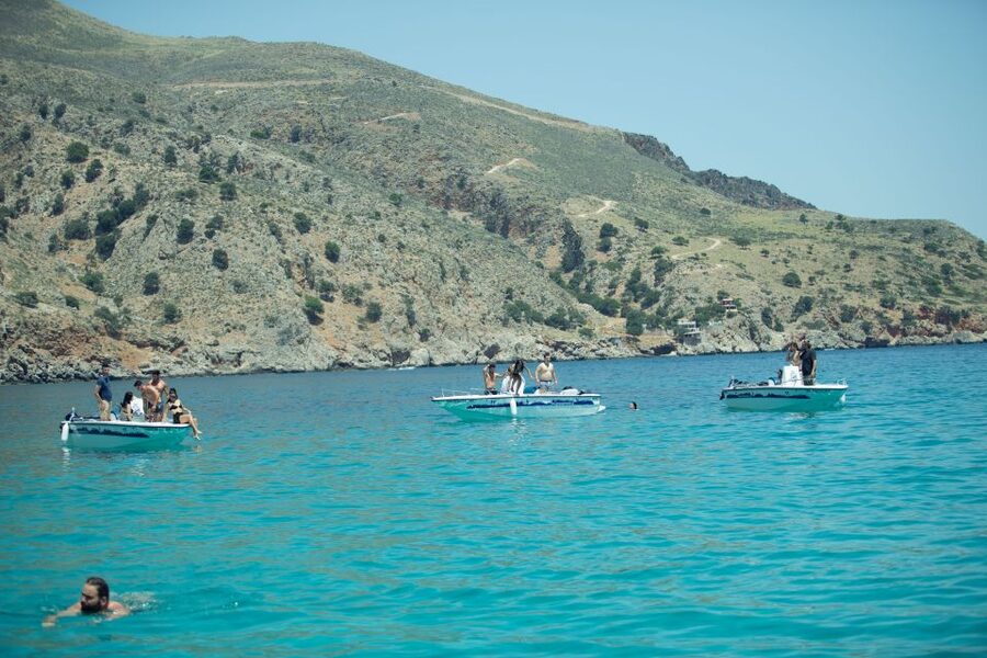 Georgioupolis: Rent a Boat Safari Sea Tour - Steering the Boat: Your Captain-for-a-Day Moment
