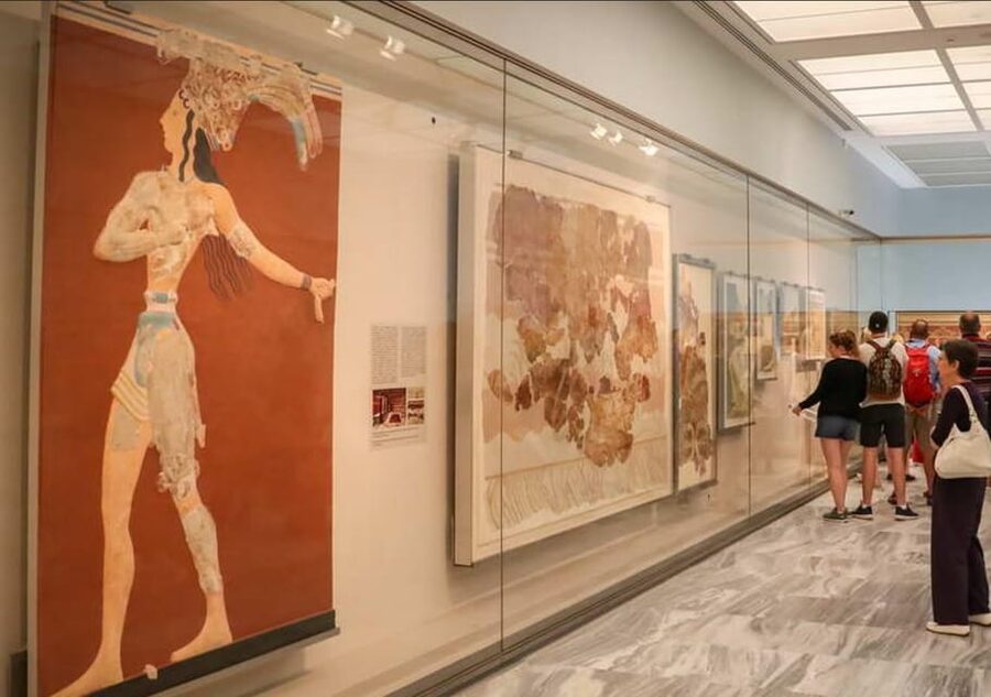 Heraklion: Archaeological Museum Ticket with City Audio Tour - The Minoan Frescoes: Sacred Grove, Dolphin, and Bull-Leaping