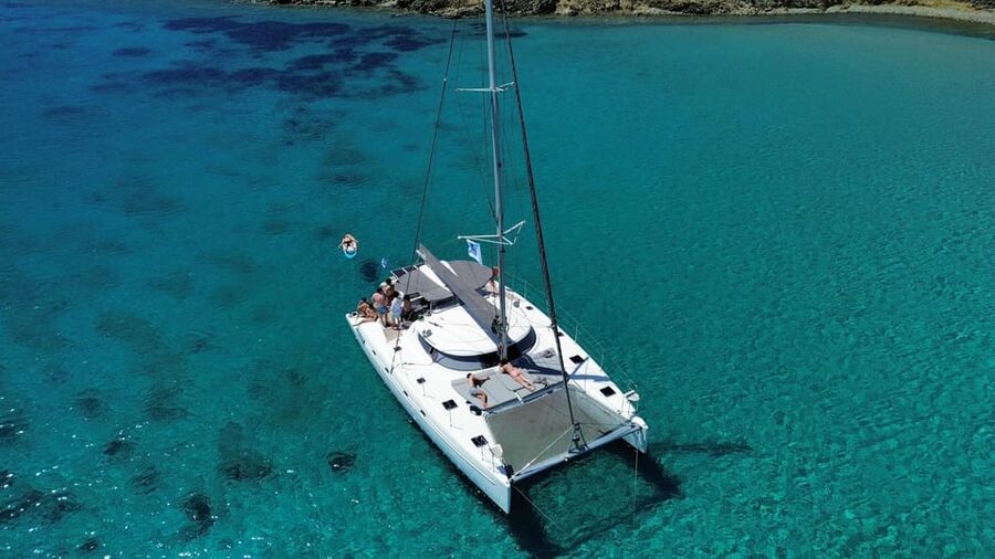 Heraklion: Dia Island Luxury Catamaran Cruise with Meal - Price and value at about $127 per person