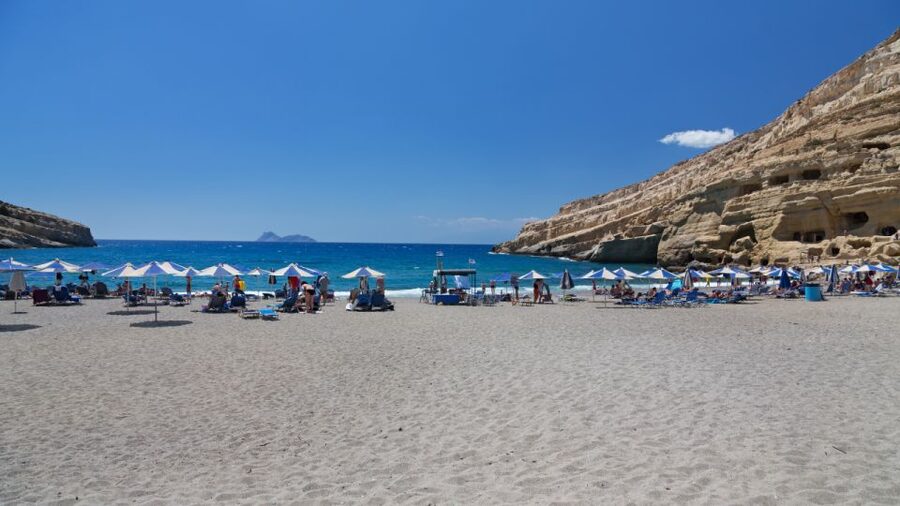 Heraklion: Matala Beach, Hippie Caves & Odigitria Monastery - The day’s timing from Heraklion: long beach, lighter pressure