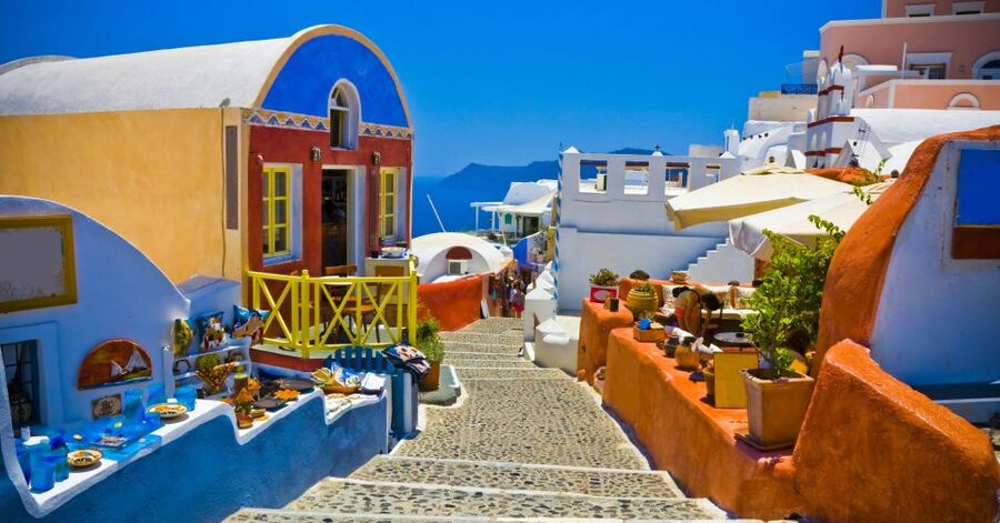 Heraklion or Ag Nikolaos: Oia & Fira Full-Day Santorini Trip - The big win: a catamaran ride plus an air-conditioned island day