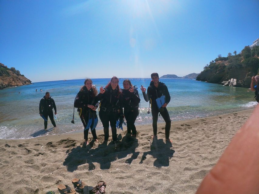 Heraklion: Scuba Diving Experience for Beginners _Beach - Agia Pelagia Bay: Sun Rays, Rocks, and a Practical View of Nature