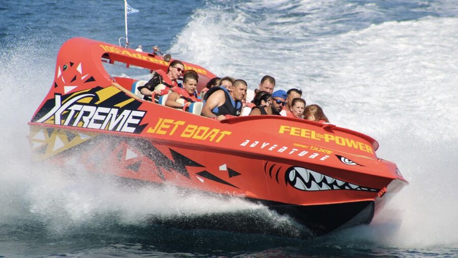 Hersonissos: Jet Boat Tour with Snorkeling - Hotel pickup, van spotting, and the stuff they hand you