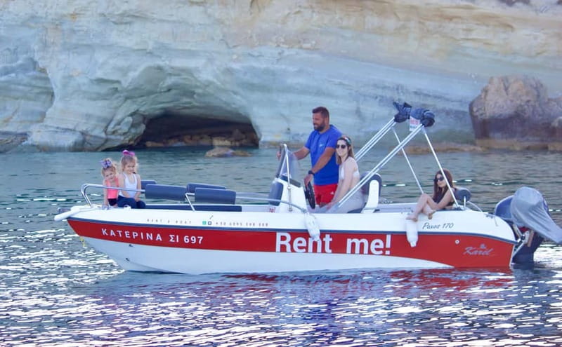 Hersonissos: Rent a Boat - No License Needed - Self-Drive Boat Freedom in Hersonissos, No License Needed
