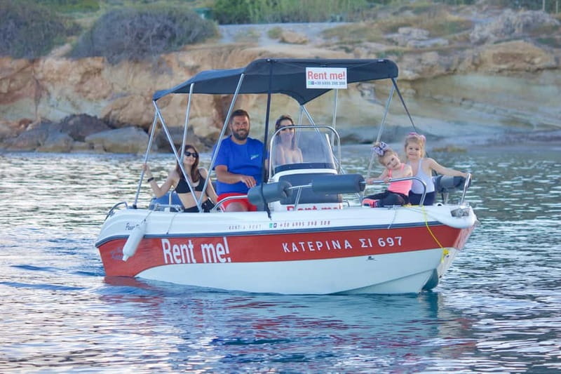 Hersonissos: Rent a Boat - No License Needed - What You Get Onboard: Modern Boat, Real Swim Gear, and Comfort Extras