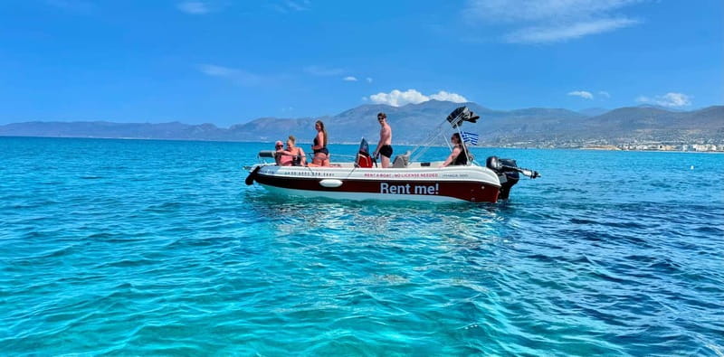 Hersonissos: Rent a Boat - No License Needed - Value for $181 per Group up to 7: When This Rental Makes Sense