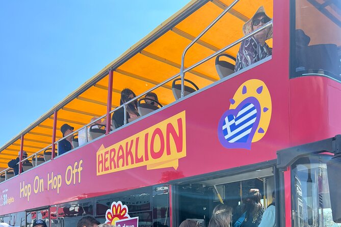 Hop-On Hop-Off Sightseeing Bus Tour in Heraklion - City loop stops, from Koules harbor views to the Knossos climb