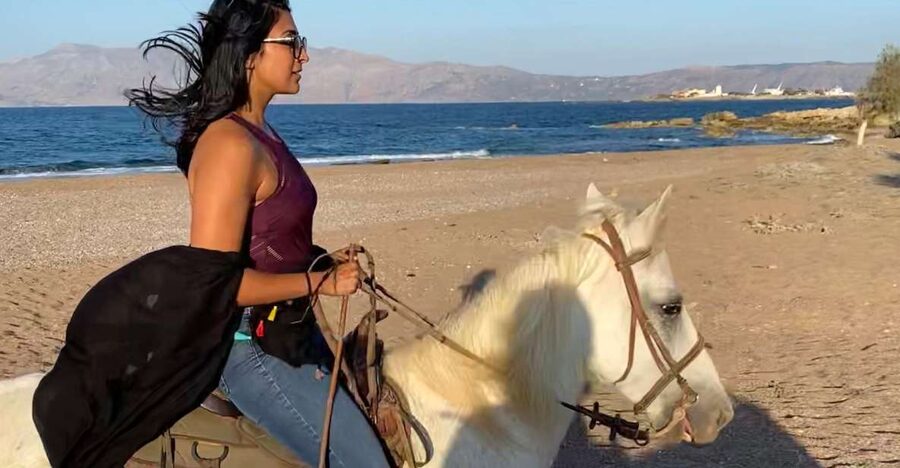 Horse riding,falasarna sunset,dinner in a tavern,drone video - Kissamos Horse Riding: Trained Horses, Real Sea Air, and an Hour to Relax