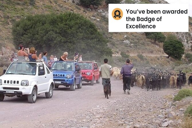 Jeep Safari 4x4 Crete real off road mountain tracks with Lunch from Hersonissos - Key Highlights You Will Feel All Day
