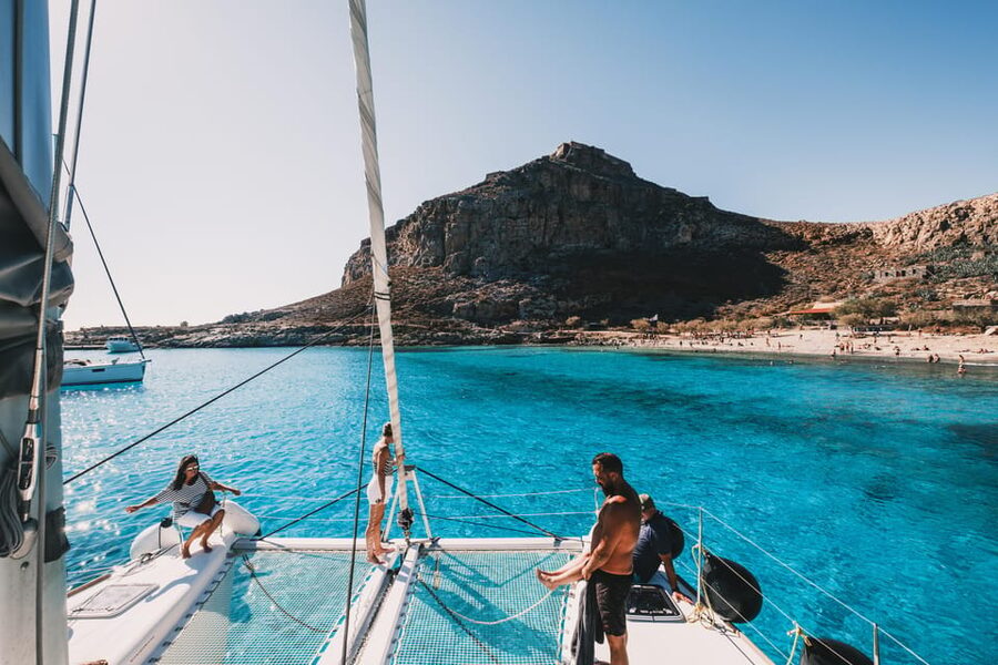 Kissamos: Balos & Gramvousa Luxury Catamaran Sailing Cruise - Luxury Catamaran Comfort: Small Group, Real Shade, Real Toilets