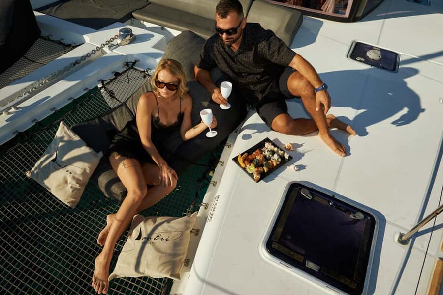 Kissamos: Romantic Sunset Sailing Catamaran Cruise - Your 3-hour flow: snacks first, then Agios Sozon water time, then the sunset