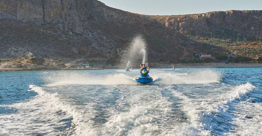 Kolymvari - Afrata & Menies Jet Ski Safari - Meeting Point and Getting Started at Kolymvari Watersports