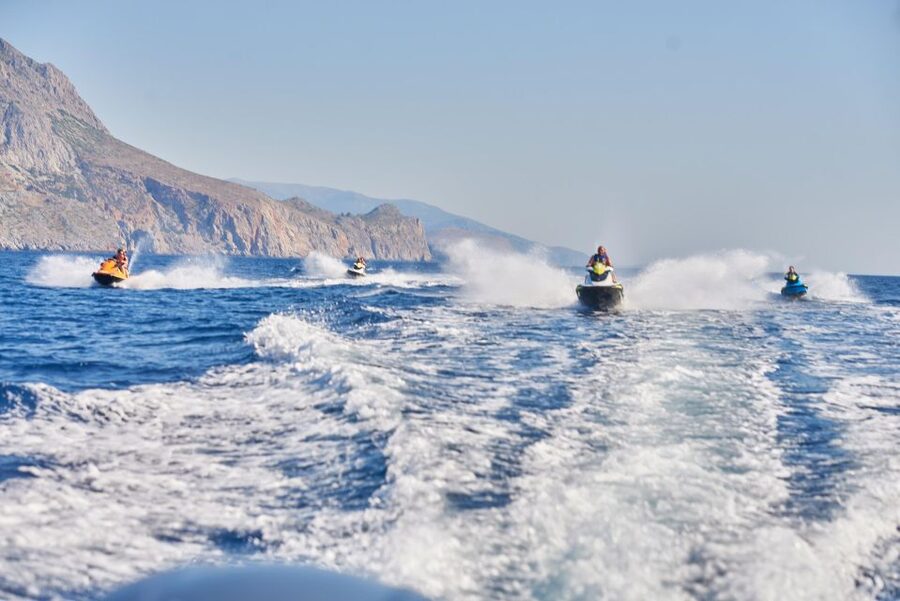 Kolymvari - Afrata & Menies Jet Ski Safari - Driving the Jet Ski, With a Guide Showing the Way