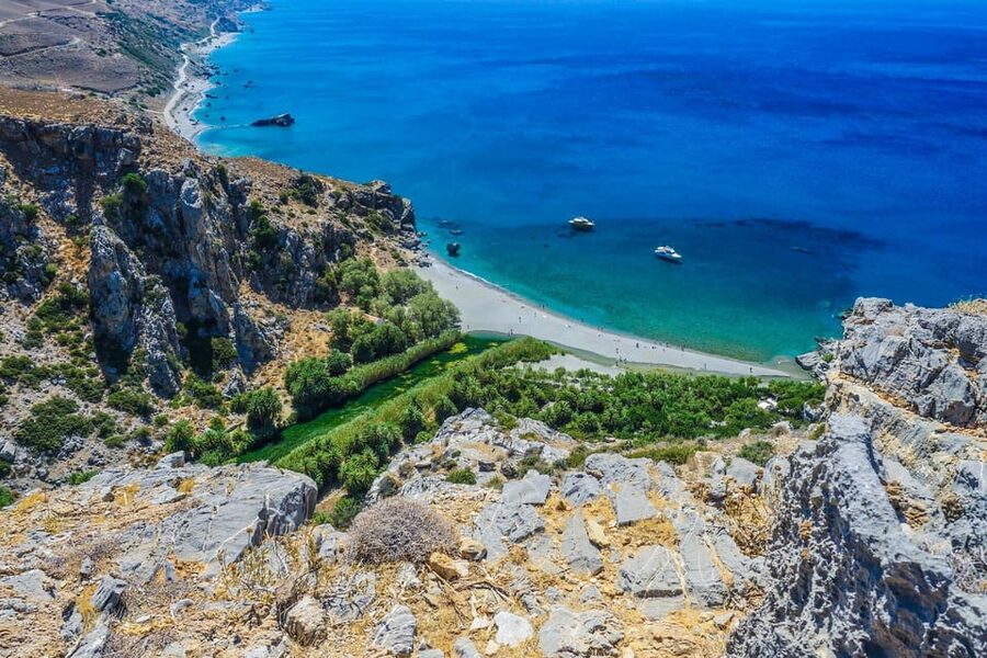 Kourtaliotiko Gorge & Preveli or Kalypso Beach | Private - Pickup, van comfort, and the cross-island north-to-south drive