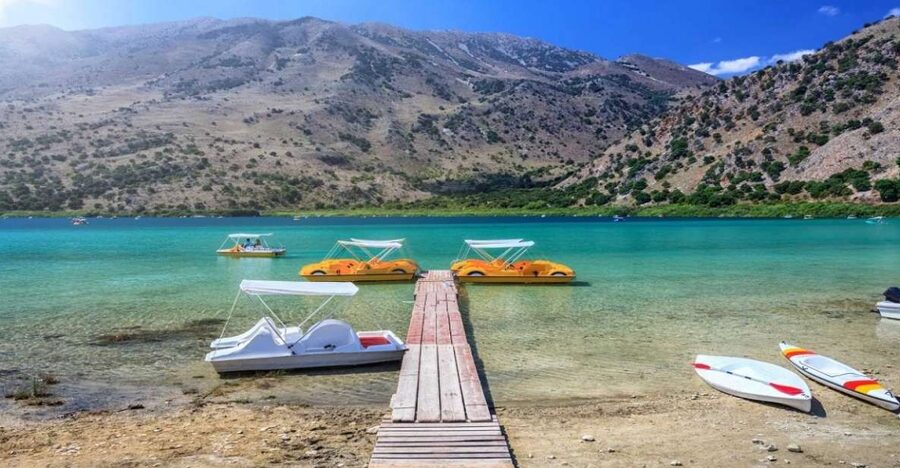 Lake Kournas: Pedal Boat Rental With Transfer - 4 Hours Total at Kournas: Walk, Swim, Eat, Repeat