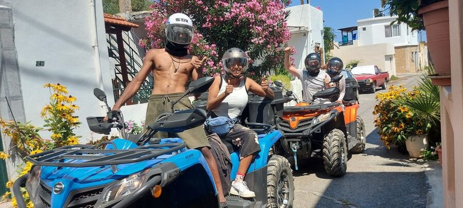 Malia: Off-Road Quad Safari Evening Tour with Dinner - Milatos and Sissi: seaside route time and a chance to cool off