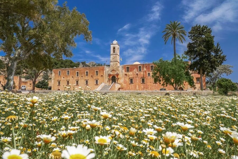 Private Van Tour from Chania to Monasteries - From your pickup in Chania to Agia Triada (Holy Trinity Monastery)