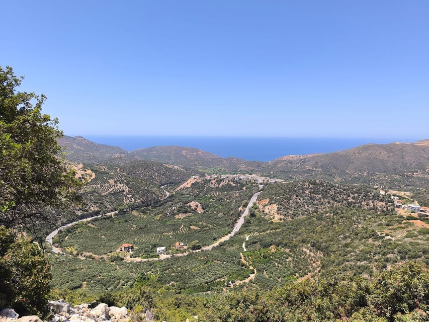 Psiloritis Mountain & Sfendoni Cave 4x4 Cretan Villages Tour - Kroussónas, gorge views, and Livadi Plateau before the main climb
